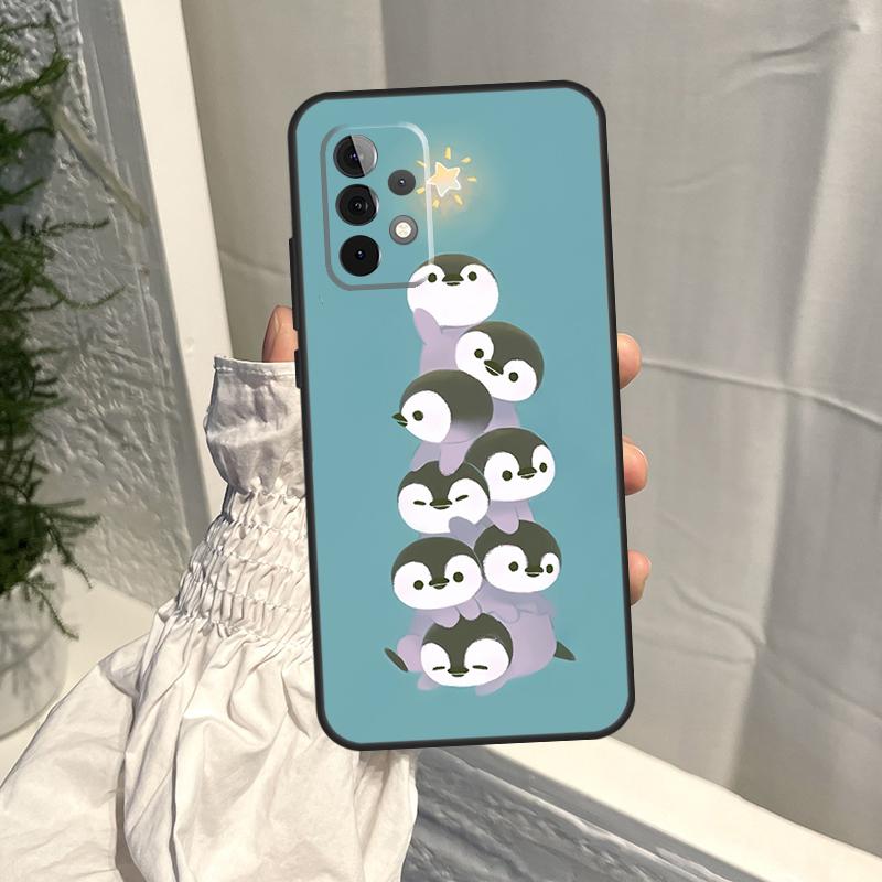 

Cute Cartoon Penguin Case For Samsung Galaxy A52S A06 A16 A26 A36 A56 A55 A35 A15 A53 A32 A33 A13 A14 A34 A54 A17 Samsung A35