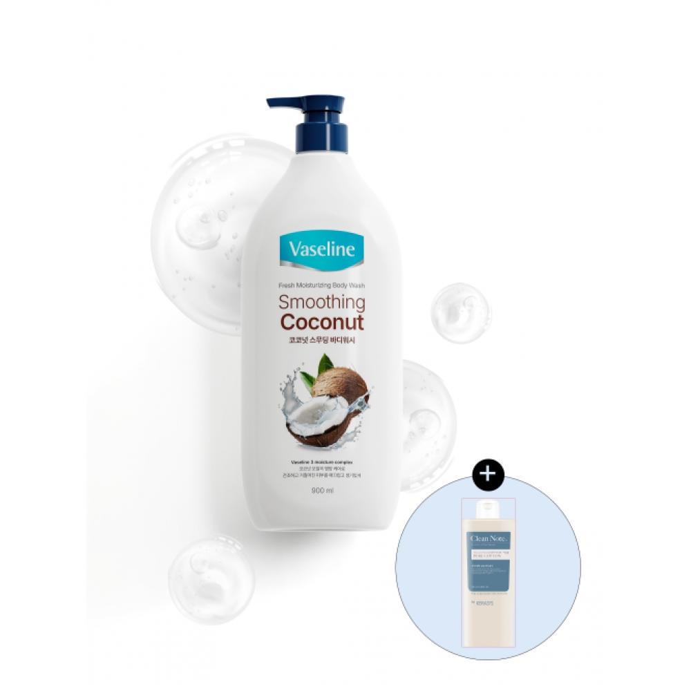 Aekyung Vaseline Vaseline Fresh Body Wash Coconut 900ml + Clean Note Body Wash 180ml Extra Gift NONE