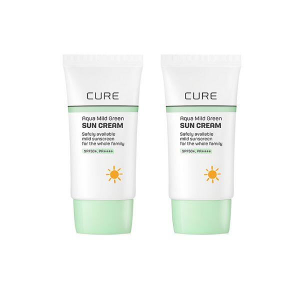 Kim Jeong Moon Aloe Cure Aqua Mild Green Sun Cream SPF50+ PA++++ 40ml, 2ea