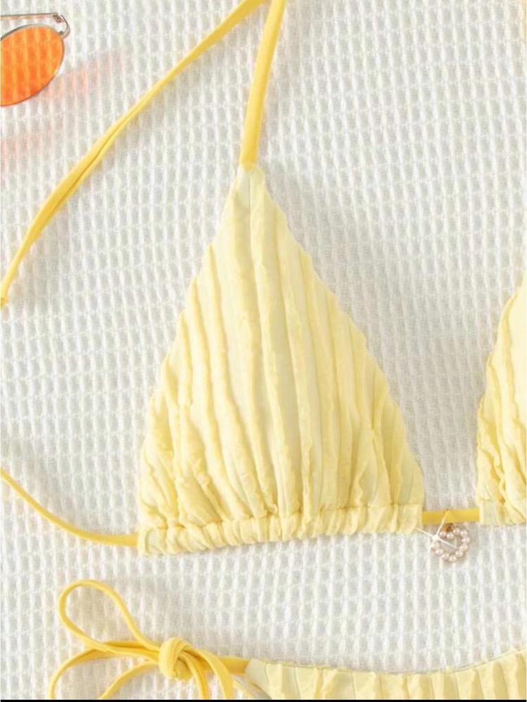 2024 New European & American Women's Sexy Three-Piece Bikini Set