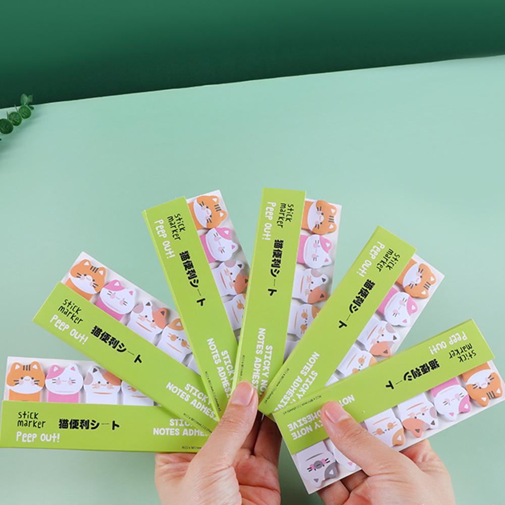 1 sztuka Kawaii Artykuły Papiernicze Kreskówkowe Zwierzęta Notatnik Zakładki Flagi Zakładki Indeksowe Karteczki Samoprzylepne Naklejki z Papieru Etykietowego