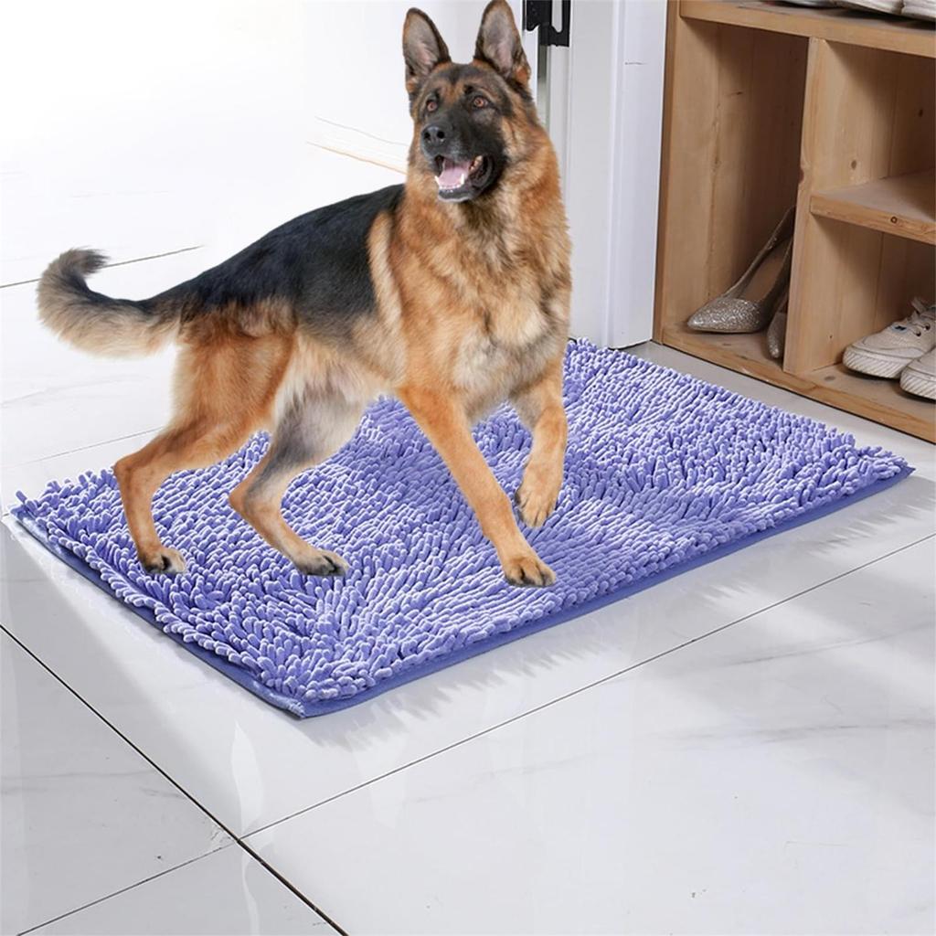 Dog Door Mat For Muddy Paw Absorbs Moisture And Dirt Absorbent Non-Slip Washable Mat Quick Dry Microfiber Mud Mat For Dogs