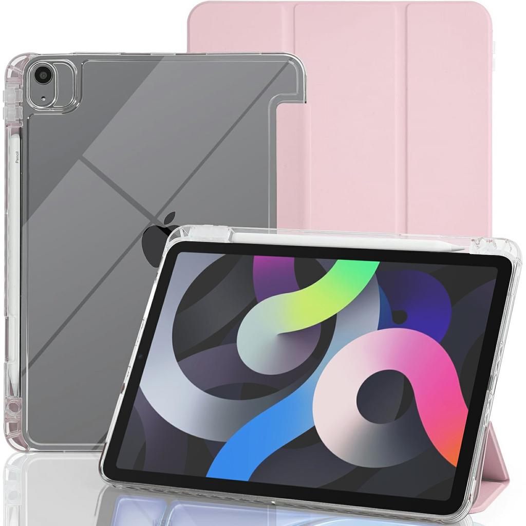 Surfplattefodral med sidofack för penna för iPad Air (2022)/(2020) Flipskydd i akryl+TPU+PU-läder