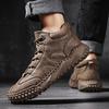 38-46 Fall/ Winter Mens Handmade  Leather  Soft Sock Ankle Boots Autumn Winter Men Boots Men's Ankle Boots Handmade Plush Shoes Casual Shoes