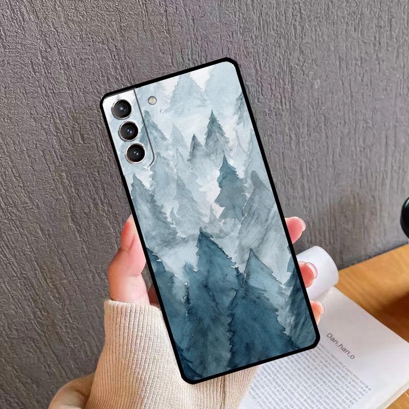Forest Trees Mountain Phone Case For Samsung Galaxy S25 S26 Ultra S20 S21 S22 S23 S24 S10 Plus S24 FE S25 FE Cover