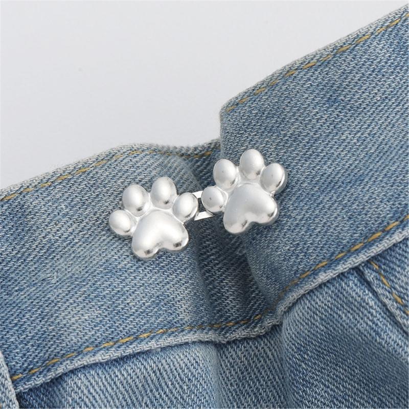 Pants Waist Buttons Alloy Tighten Waist for Skirt Pants Jeans Adjustable Waist Clip Clothing Accessories