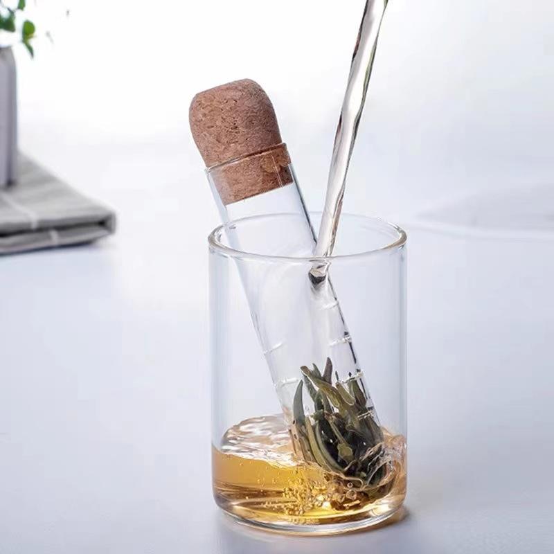 Transparent Tea Leak Glass Tea Set Tea Brewer Filter Tea Set Test Tube New Tea Filter