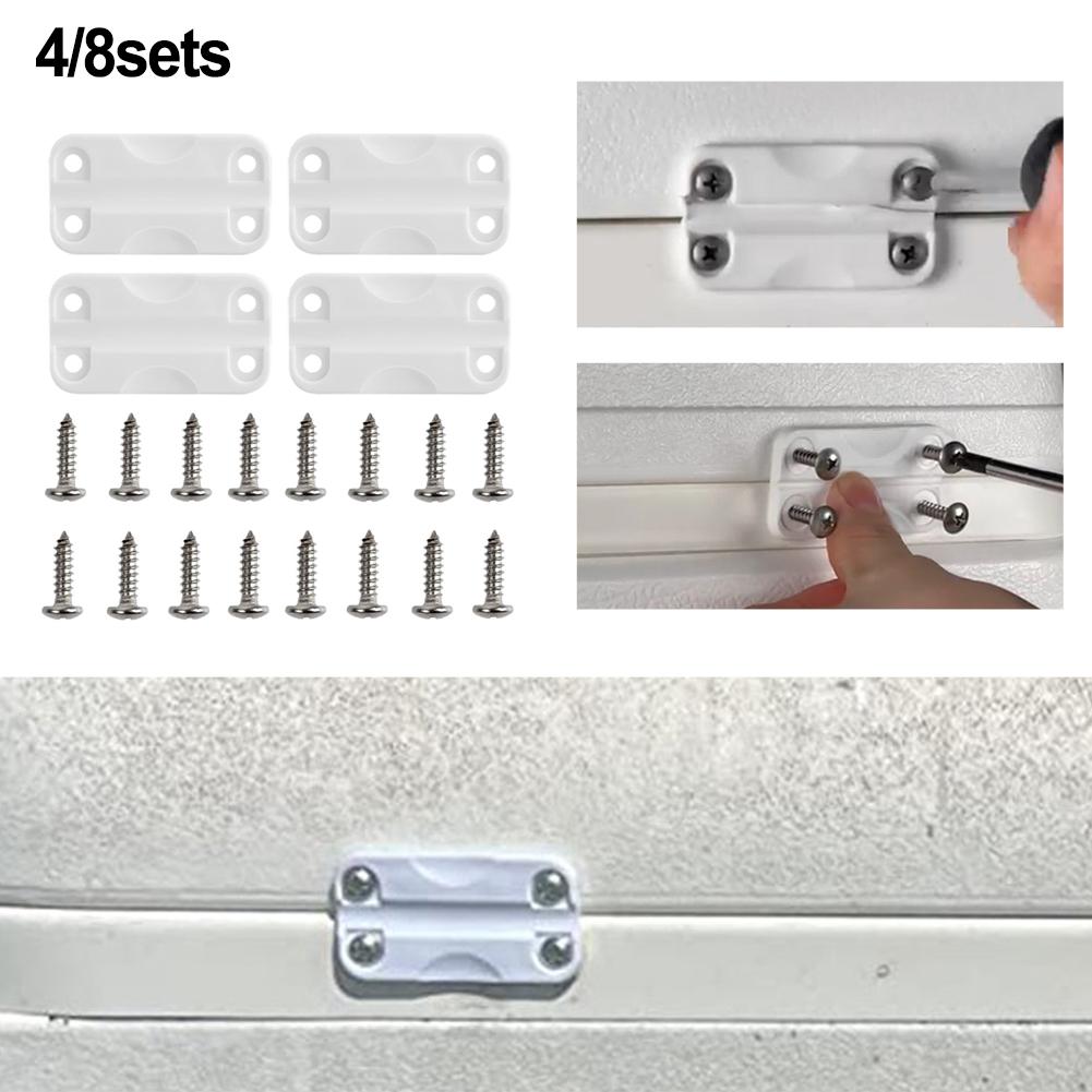 Cooler Replacement Hinges & Screws Set For Igloo Quick Installation Fits For 50-165 Qt Hinge Coolers Repair Accessories