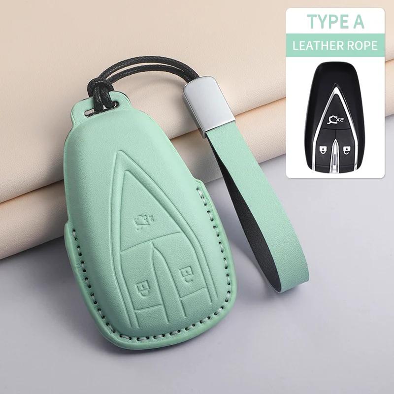 For Changan UNIT UNIK CS35PLUS CS55 PLUS CS75 PLUS Oshan X7 X5 Car Keychain Protective Cover PU Leather Car Key Case Cover