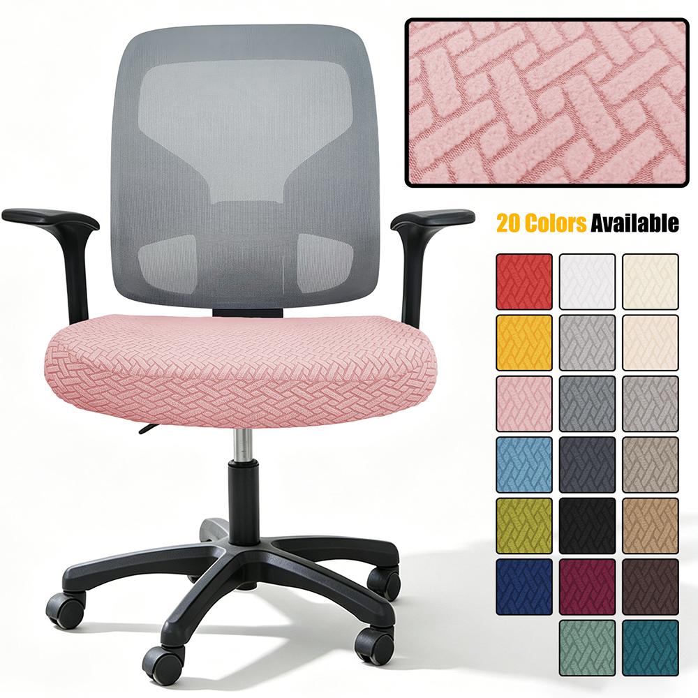 Universele Gebreide Stretch Kantoorstoelhoes voor Draaibare Computerstoelen Antislip Duurzaam Zitvlakbeschermer 1PC