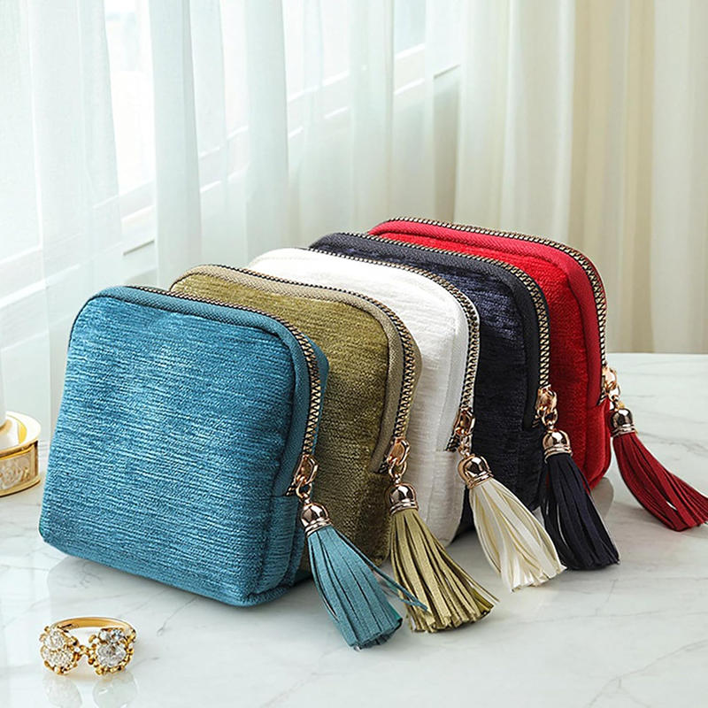 HOT Portable Multi-layer Tassel Jewelry Storage Bag Travel Jade Bracelet Large-capacity Zipper Packaging Organizer