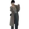 Autumn and winter medium and long sweater jacket loose lazy style design sense casual temperament niche knitted cardigan women