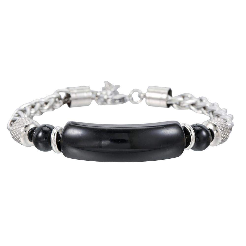 Geometric Turquoise Stainless Steel Bracelet For Men With Vintage Style For Gift Giving