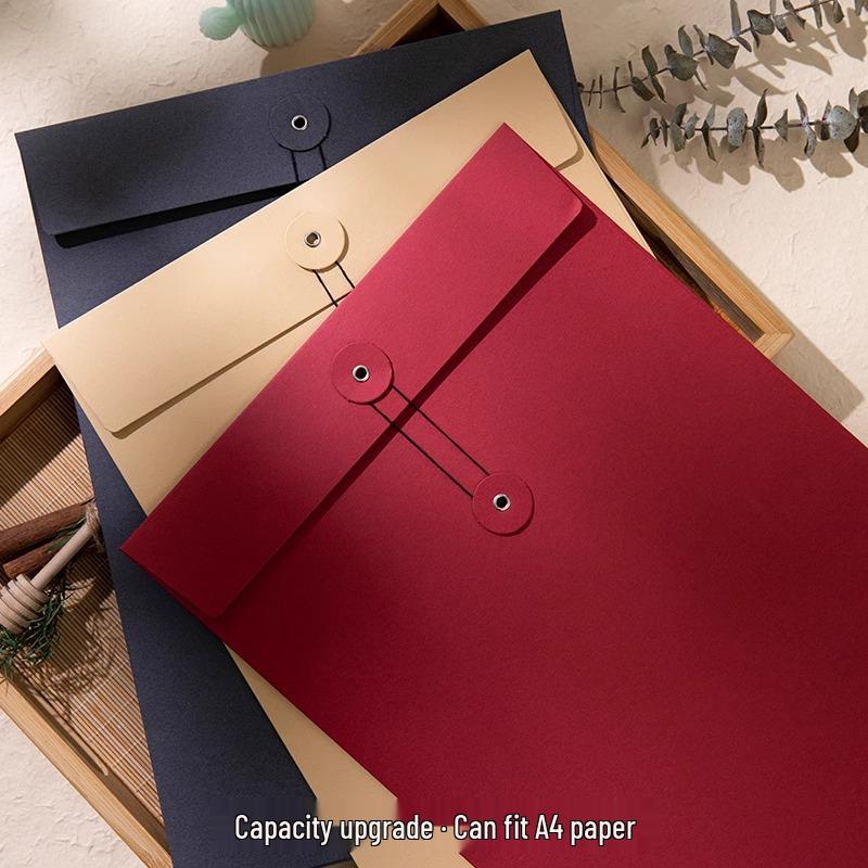 Multi-Size Thickened Colored Paper Envelope & Document Storage Bag