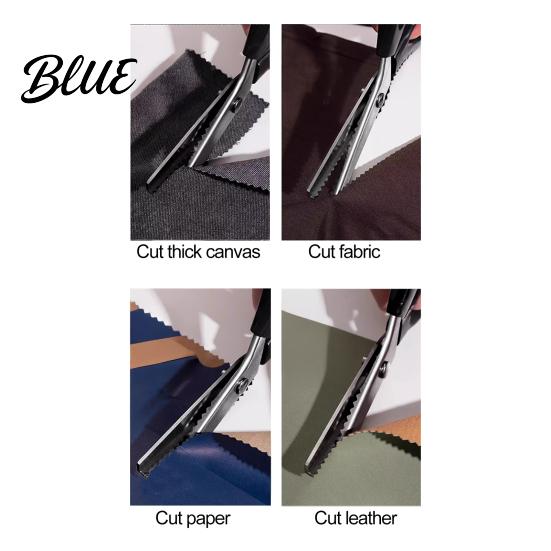 Tailor Cutting Equipment Stainless Steel Zig Zag Scissors with Serrated Teeth Multipurpose Pinking Shears Blade Fabric Shears Lace Dressmaking