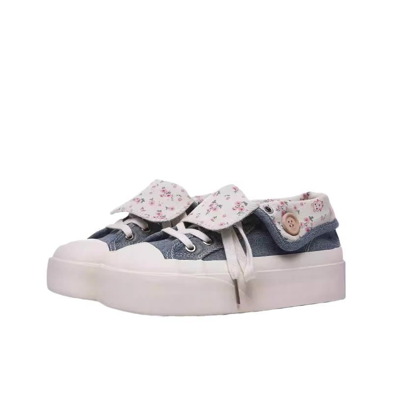 

Мода 2025 Мягкие Женские Нишевый Дизайн Массивные Повседневные Кроссовки Высокие парусиновые кеды Студенческие Конвертируемые Двусторонние Носки Обувь для скейтбординга Толстая подошва 35 синий