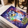 Bluey Halloween Party Customize Your Name Area Rug Design for Kitchen Foyer Outdoor Living Rooms Antislip Carpet Anime Office Decor Best for Christmas