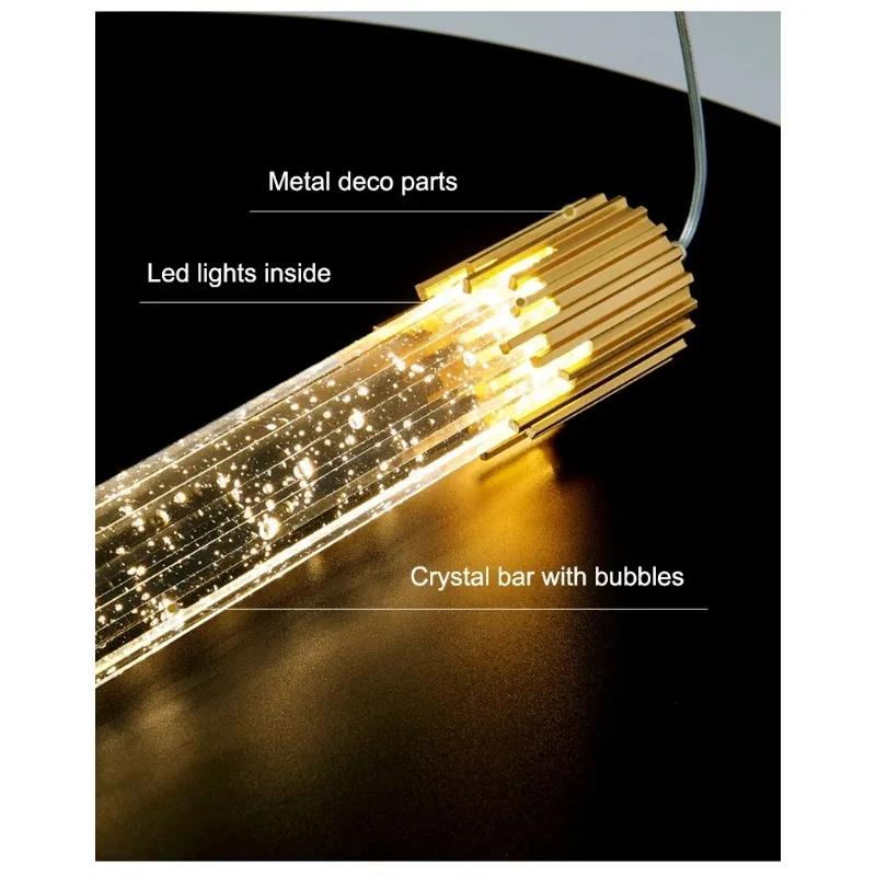 Modern Crystal Pendant Lamps Home Decor Bedside Hanging Light for Living Room  Bedroom Ceiling Chandelier Lights