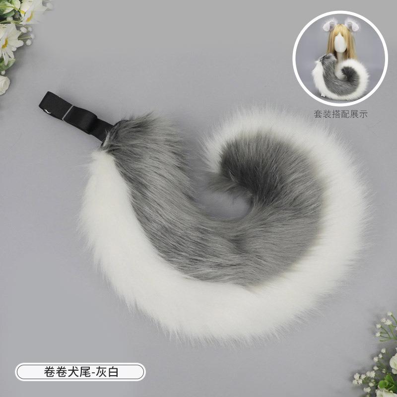 A handmade plush animal ear headdress accessory holiday cosplay Dalmatian fold ear dog ear headband