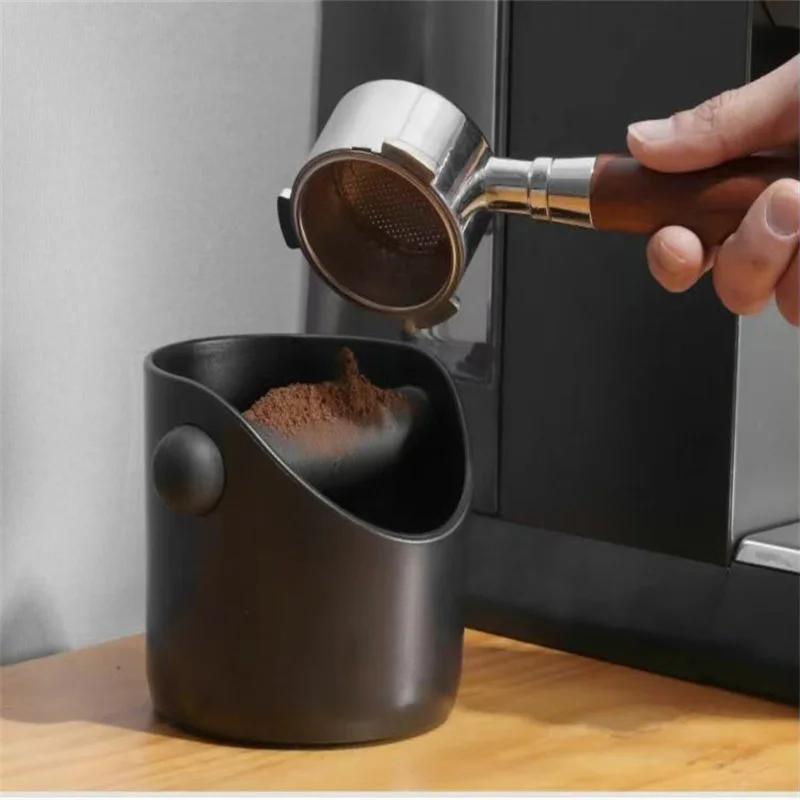 Ensemble de 2 boîtes à marc de café Poubelle à déchets de marc de café pour le rangement sur le comptoir Marc de café Barre de frappe amovible Accessoires pour espresso