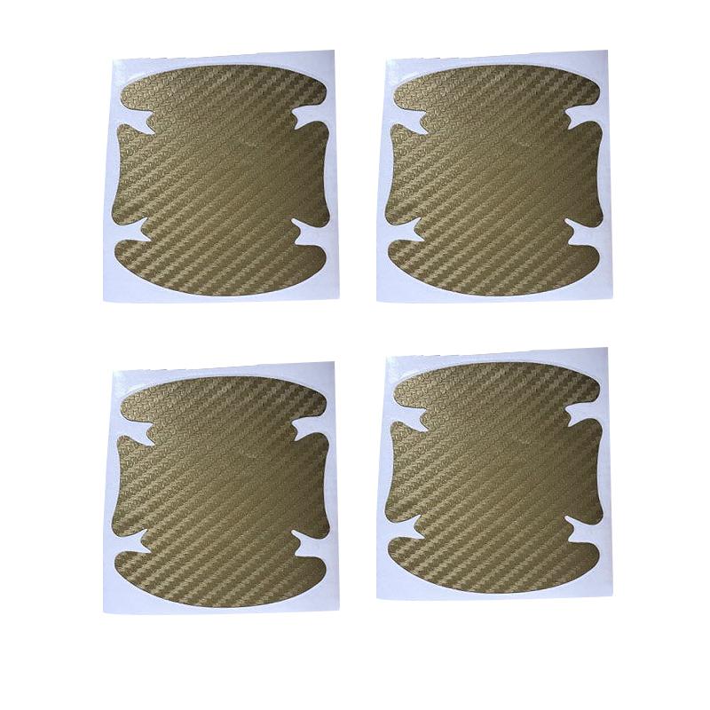 4Pcs Car Door Handle Stickers 3D Carbon Fiber Film Scratches Cover Car Stickers Universal Protector Sticker Auto Accsesories