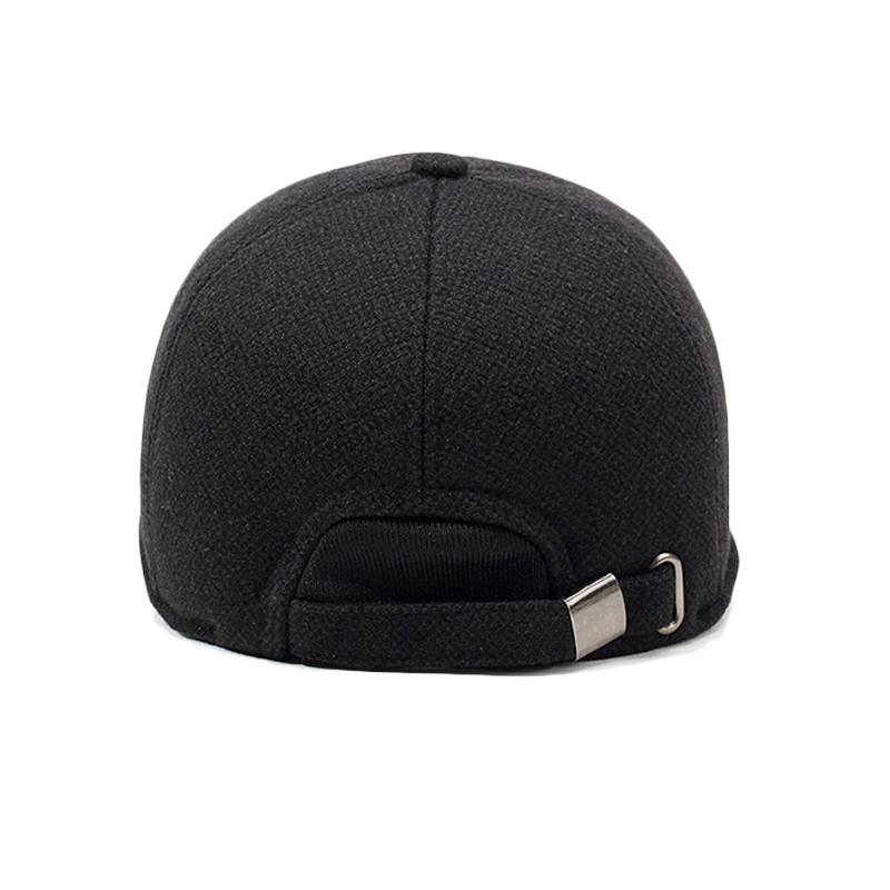 Men's Winter Middle-Aged Outdoor Woolen Hat Ear Protecting Thick Warm Baseball Cap Winter Coldproof Cotton Cap