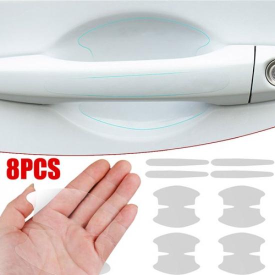 8x Clear Car Door Handle Bowl Sticker Anti-scratch Films Protector Accessories