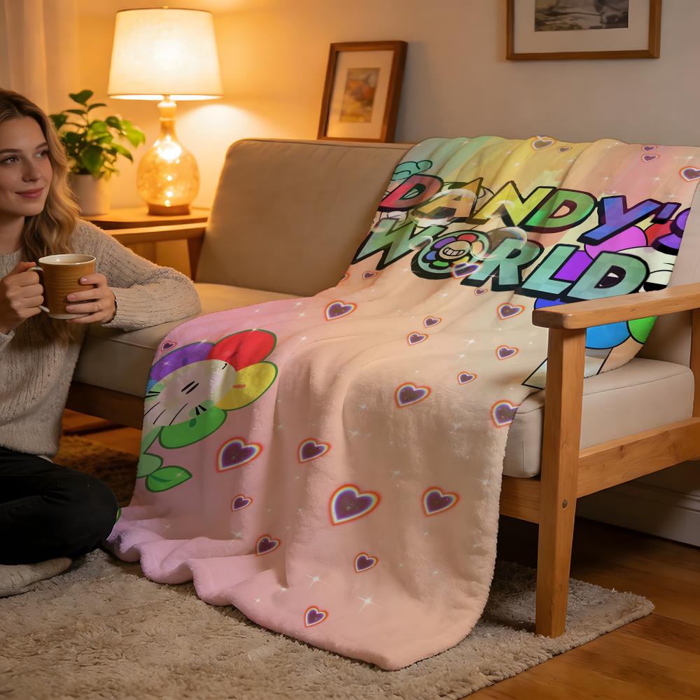 Throw High-Density Short Plush Blanket For Sofa Nap Air-Conditioned Room Soft Skin-Friendly D-DandyS Worlds