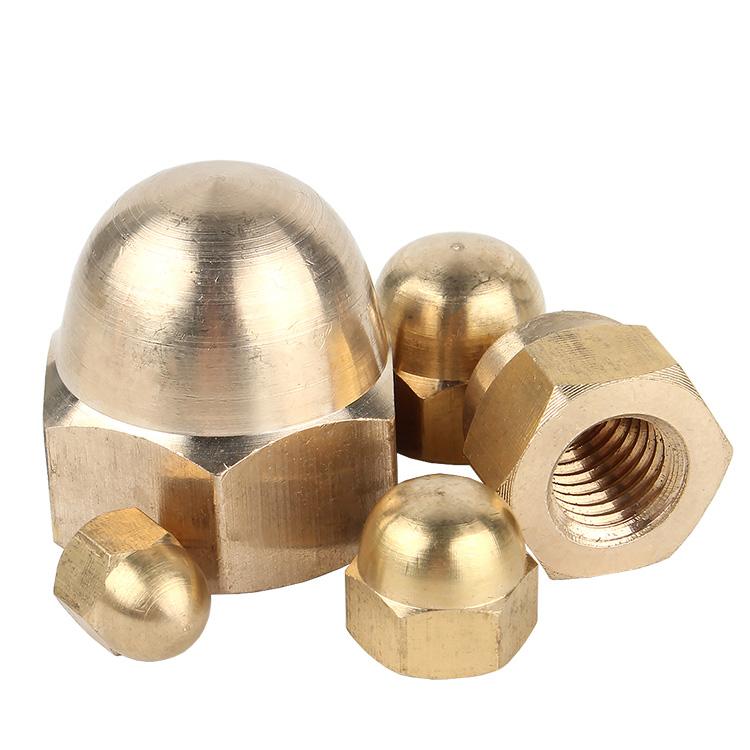 M3 M4 M5 M6 M8 M10 M12 M14 M16 M18 M20 Brass Cap Hex Nuts  Brass Cap Nuts Copper Decorative Dome Head Cover Semicircle Nut