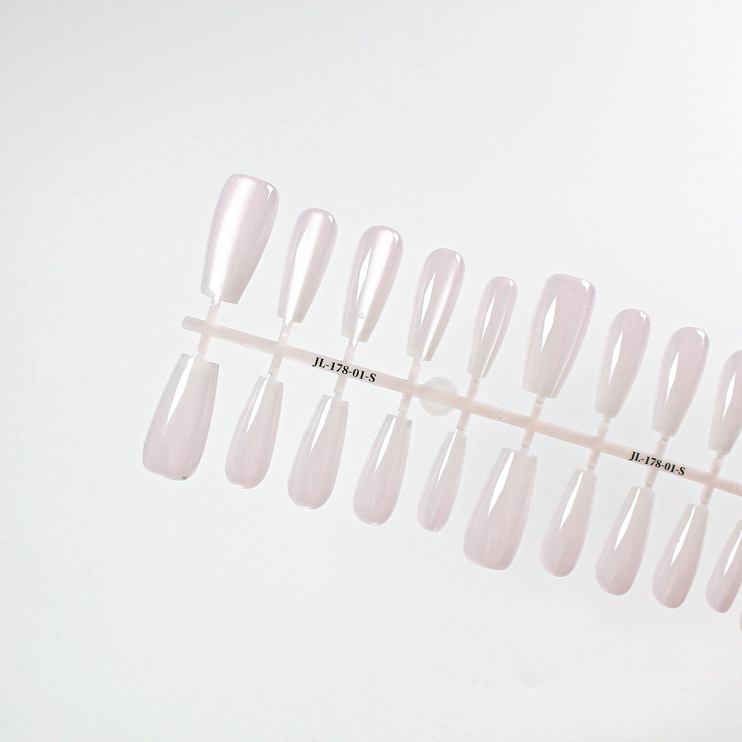 

Jiaolong Spring/Summer Pink Gradient Cat Eye Manicure False Nails XS+XS+M+M