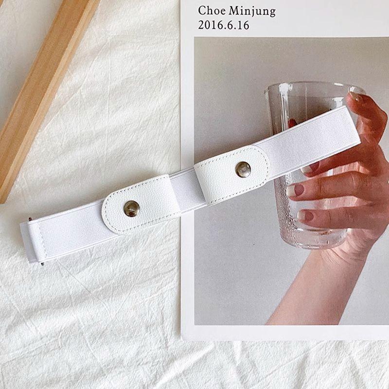 

Стильный регулируемый женский ленивый ремень, гибкий джинсовый ремень для брюк с шикарным дизайном для каждого наряда White Plain