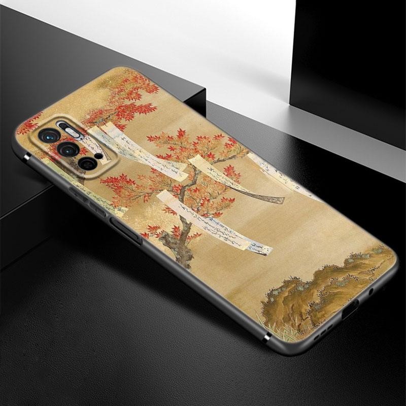 Ukiyo-e Japanese Style Art Phone Case For Xiaomi Redmi Note 7 8 9 10 Lite 11 11E 11T 12 Pro 11S 4G 10T 5G 8T 9S 10S Black Cover