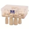 50pcs Wooden Peg Dolls Peg People Doll Bodies Wooden Figures Decorative Peg Doll People for Youngsters DIY Art Craft Painting