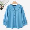 ZANZEA Women Turn Down Collar Loose Casual Long Sleeve Plain Blouse