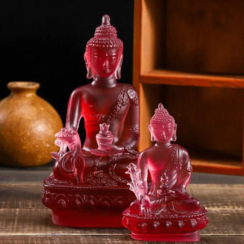 Medicijn Boeddha Beelden Ornament Hars Feng Shui Geluk Shakya Muni Boeddha Sculptuur Huis Kantoor Tuin Decoratie
