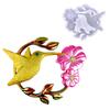 Semi-stereoscopic Hummingbird Wall Ornaments Drop Glue Mold Diy Wall Pendant Desktop Decoration Epoxy Silicone Mold