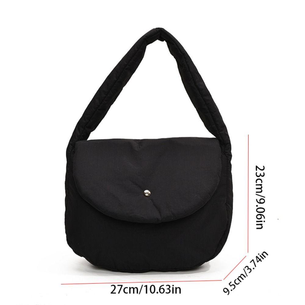Large Capacity Down Handbag Cloth Winter Underarm Bag Sweet Nylon Shoulder Bag  Office Worker