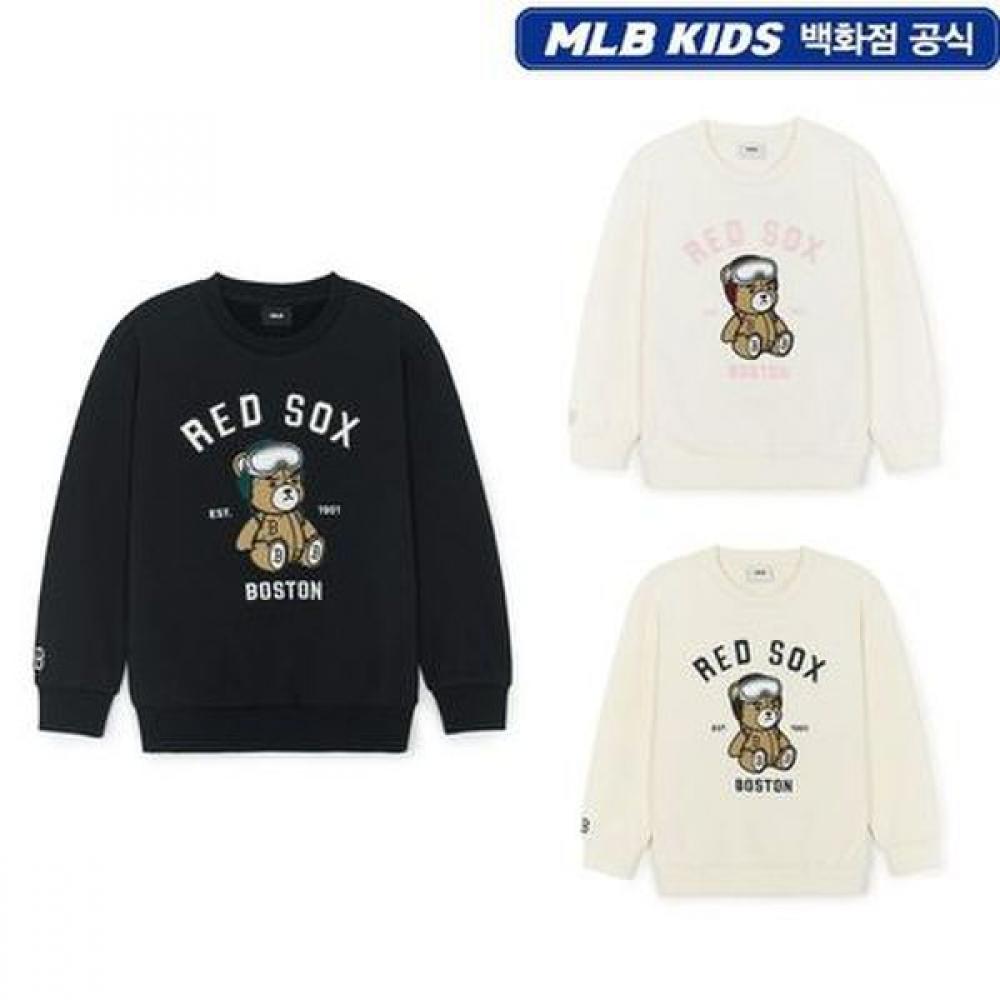 Mlb Fleece Applique Sweatshirt Kids 7amtc0456 Ivory/110