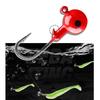 20PCS Jig Head Soft Bait Fishing Hook In Color Bare Natural Luminous Design for Topmouth Culter Bass Mandarin Fish Angling
