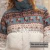UNIFREE Women's Fair Isle Down Puffer Jacket