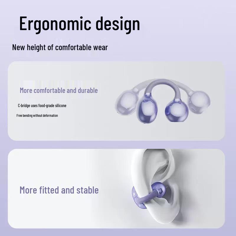 Q71 AI Translation Open-Ear Bluetooth Earphones - Wireless, Clip-on, High-Quality Air Conduction Sound