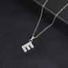 European & American Inlaid Rhinestone English Letter Choker Necklace for Women - Stainless Steel Pendant Jewelry Accessory