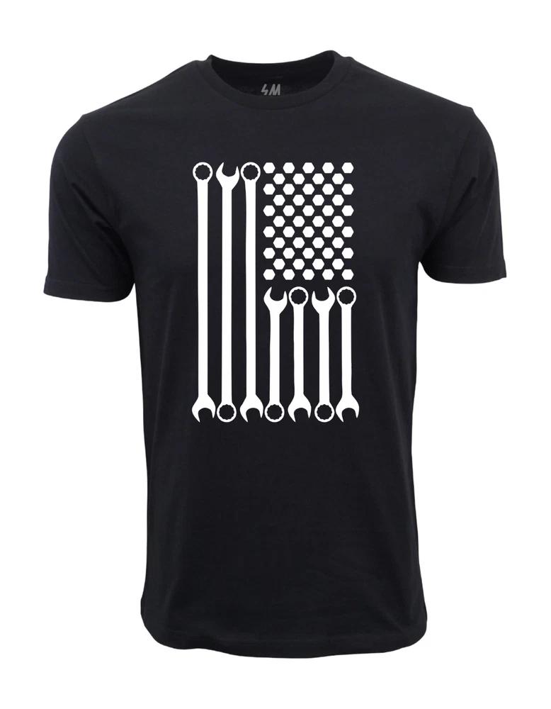 Mechanic Tool Flag Graphic T Shirt S