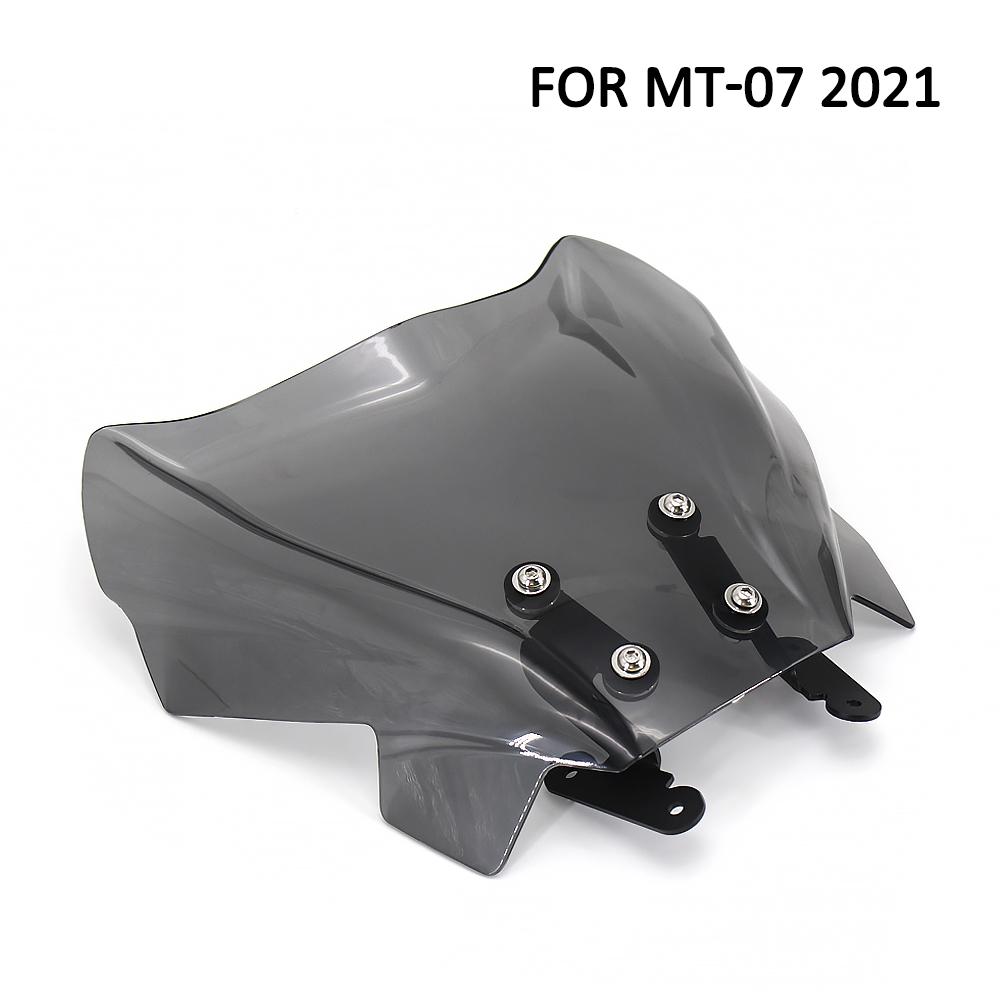 For YAMAHA MT07 MT-07 MT 07 2021-2024 Motorcycle Front Windscreen Spoiler Windshield Fairing Viser Visor Wind Screen Deflector