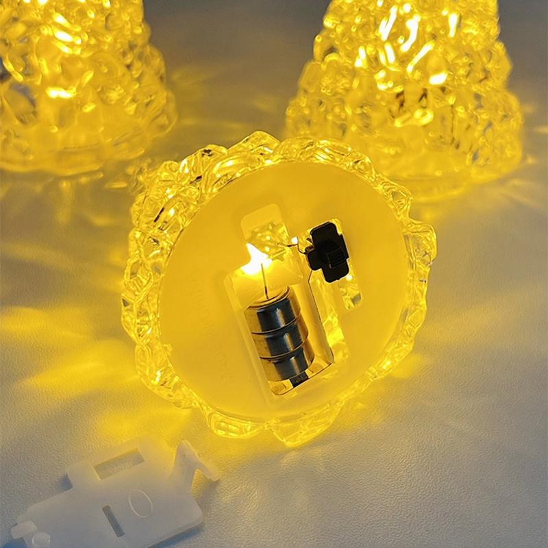 Crystal Christmas Tree Night Light Christmas Desktop Ornament Xmas Tree Lamp Christmas Gift Glow In The Dark Home Decor