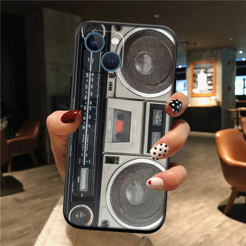Cassette Vintage Boombox Tape New High-End Shell Phone Case for iPhone SE X XS XR 16E 11 17 Pro Max 8 7 6 6s Plus Air
