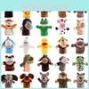 Wholesale Plush Toy Hand Puppet Cartoon Animal Doll With Movable Mouth Interactive Toy For Kindergarten And Parent-child Interaction 25cm Tall