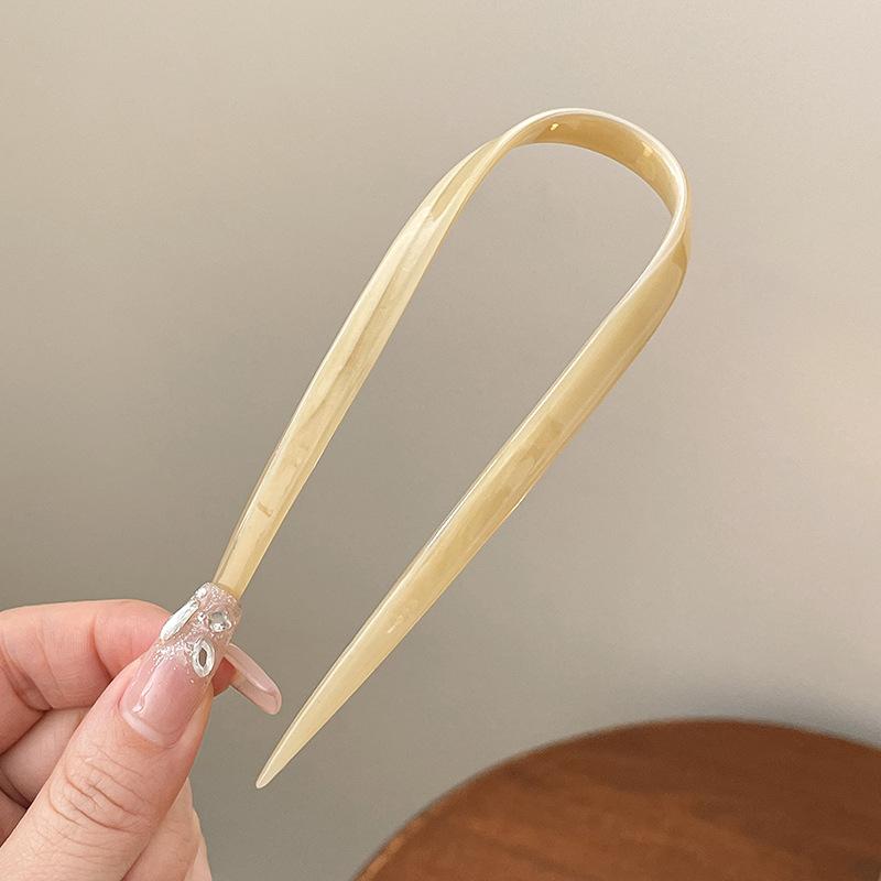

Fashion Big U Shape Acetate Hair Stick for Women Scrunchie Ladies Accessories Updo Styling Tool Hairpins Headwear Free Shipping