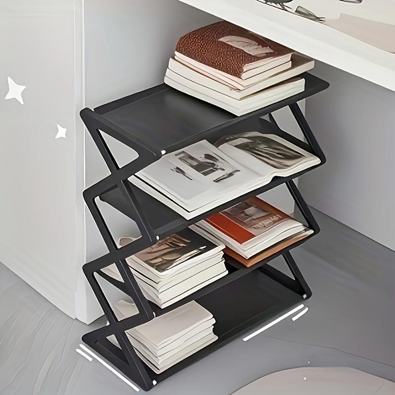 3-stöckiges Aufbewahrungsregal - Haushalt Einfach Mehrschichtig Platzsparend X-förmiges Schuhregal Multifunktionaler Montage Schuhschrank Staubdichtes Aufbewahrungsregal