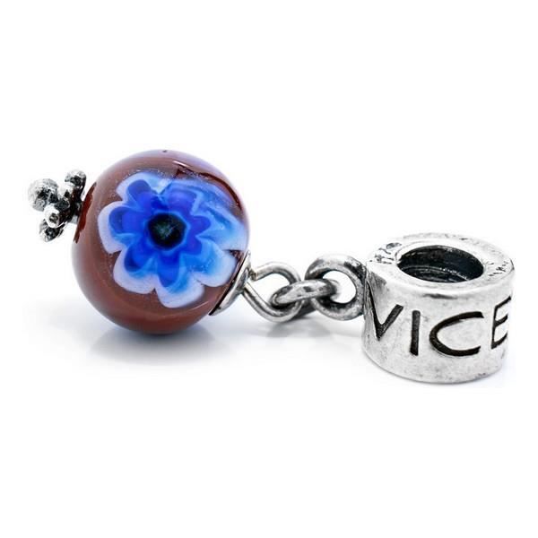 Perle de verre - Viceroy - VMB0034-24 - Violet Bleu - 1 Cm - Mixte